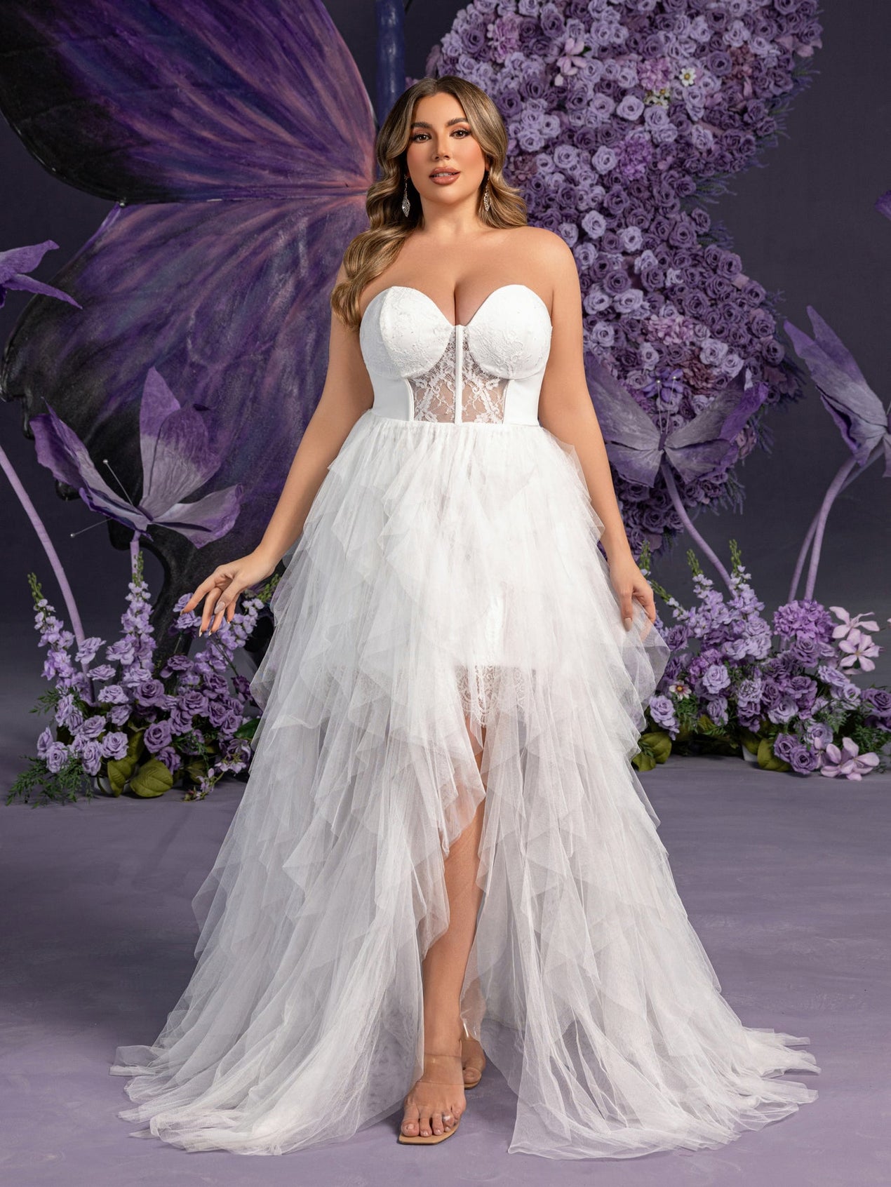 plus size tulle dress - Retro Chic Ruched Mini And with our customization options Plus Size Colorful Wedding Dresses