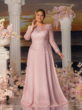 Plus Womens' Elegant Evening Gowns: Lace & Chiffon with Boat Neckline and Floral Embroidery – Timeless Formal Occasion Dresses