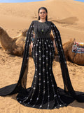 Plus Opulent Rhinestone-Embellished Evening Gown – Luxury Dress for Red Carpet Galas, Theater Premieres & Luxury Events
