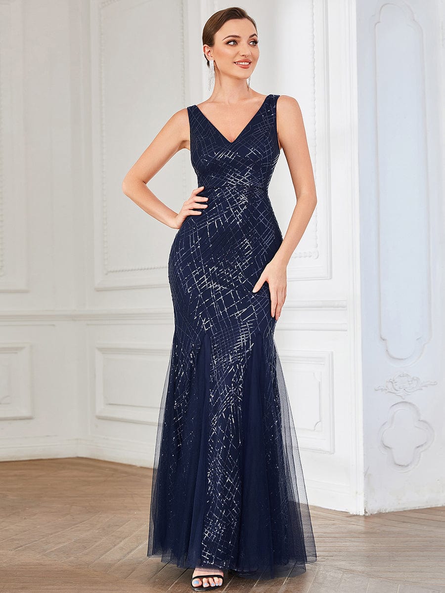 Sleeveless Metallic Caged Lace-Up Bodycon Asymmetric Evening Dress