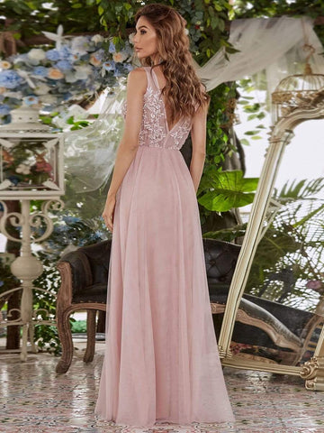 Maxi Long Elegant Ethereal Tulle Prom Dress