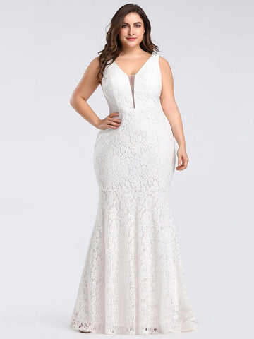 Sexy Fitted Lace Mermaid Evening Dress